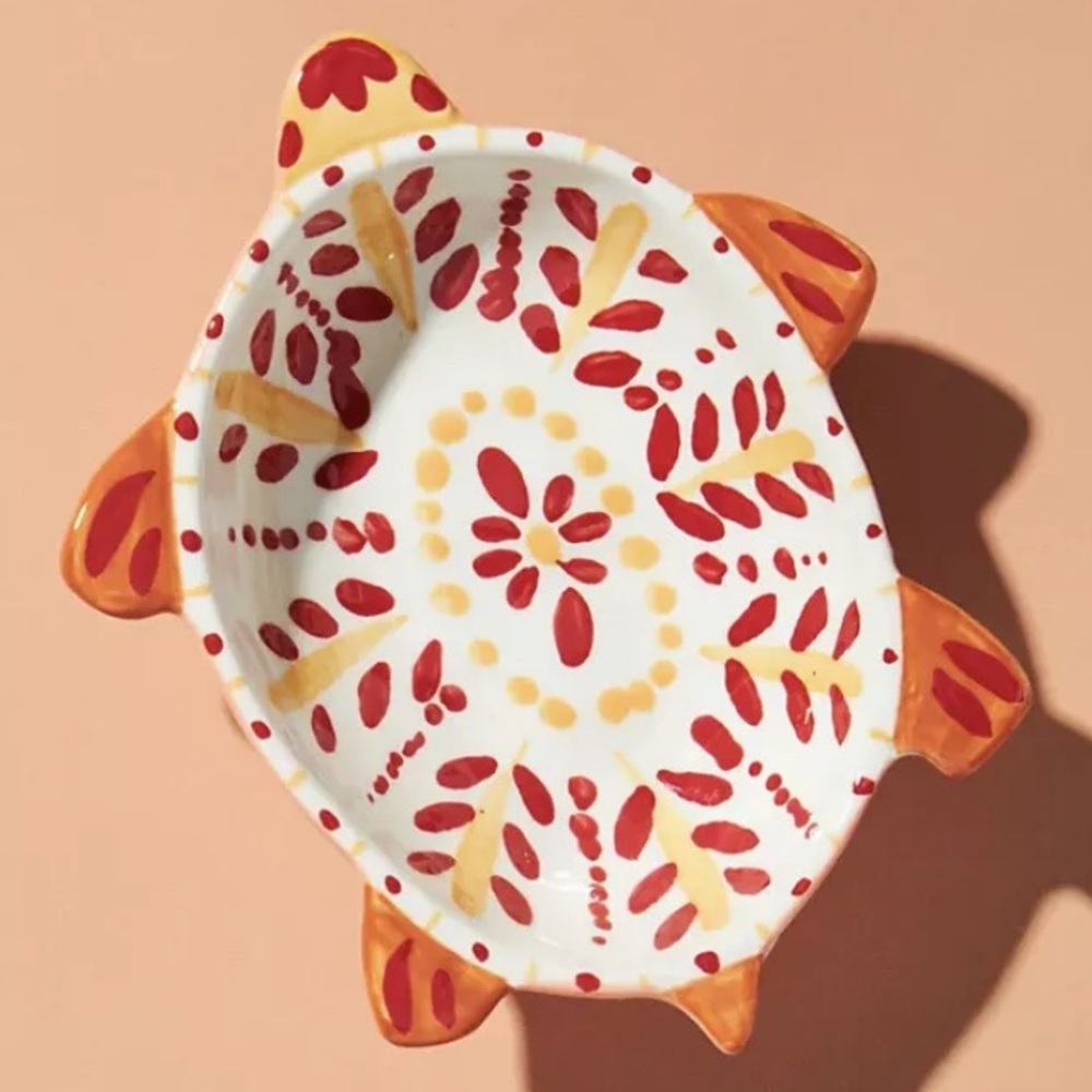 Anthropologie Tortua Bowl Turtle Nut Dish colorful festive happy whimsical NEW